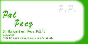 pal pecz business card